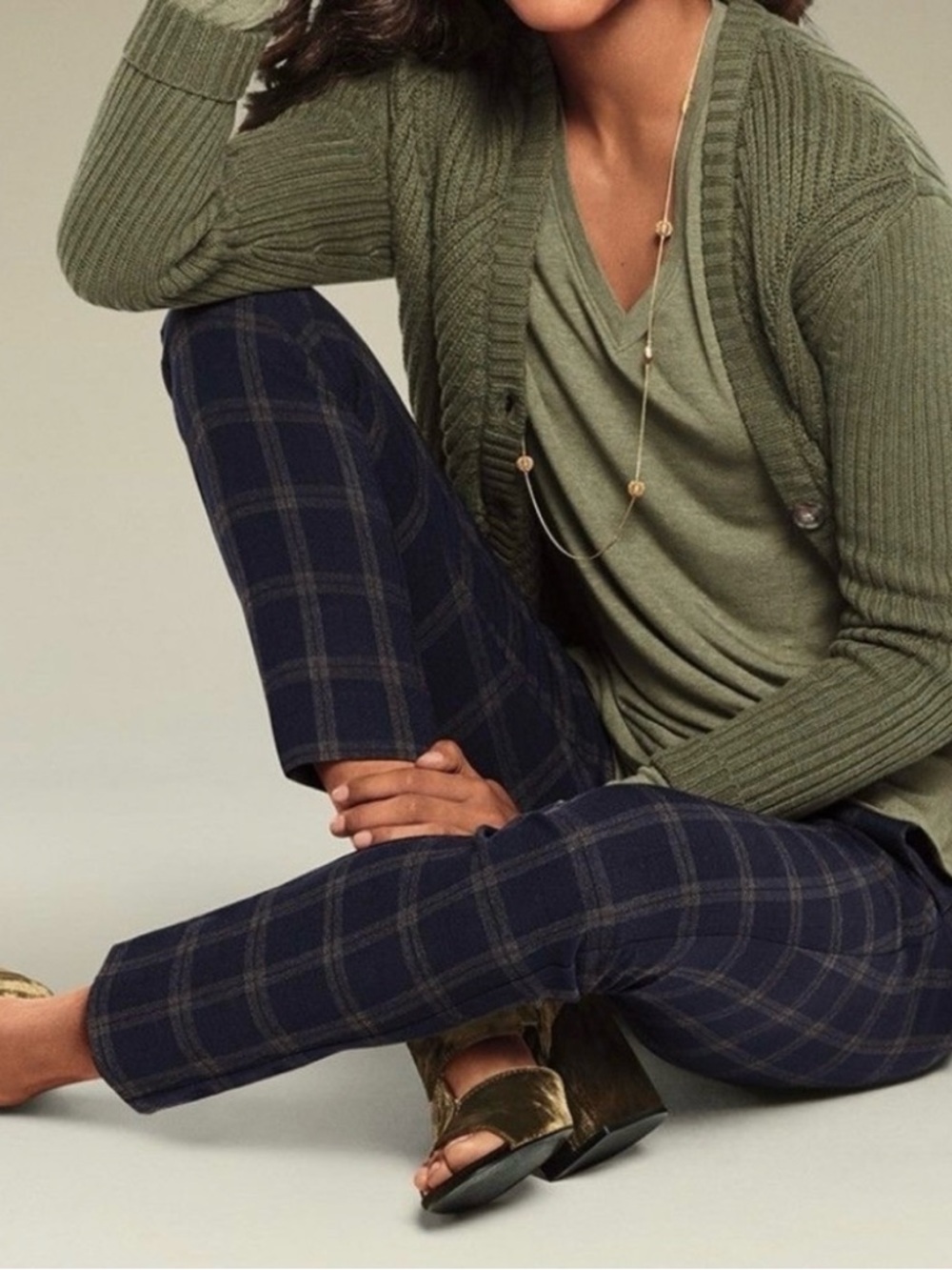 CABI #3572 Connery Plaid Trouser Pants Size 2